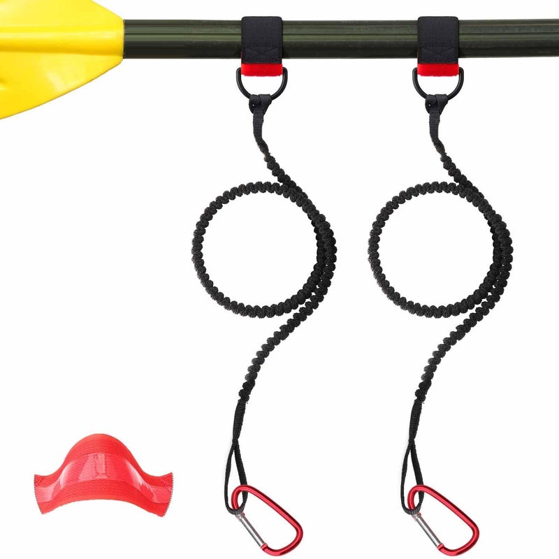 Boncas Paddle Leash Safety Rod Bungee Rod Holder Gripping Gear Leash with Innovative Gel Grip to The Paddle or Rod for Kayaking, Canoeing - Image 1